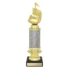 -silver Gold / silver star riser - music with plastic / marble construction