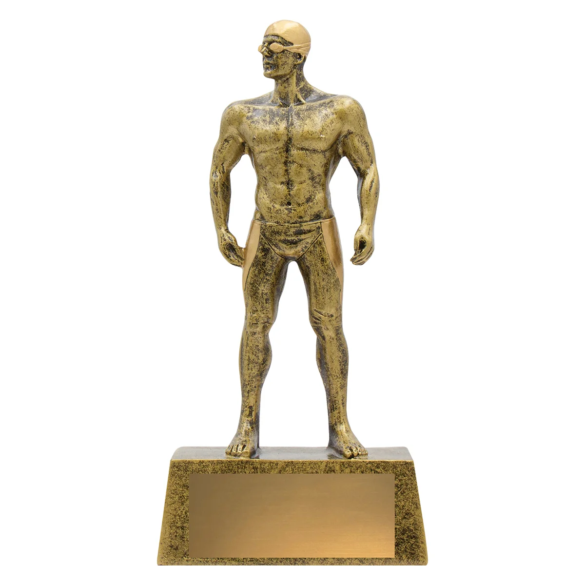 Gold swim male hero with resin construction