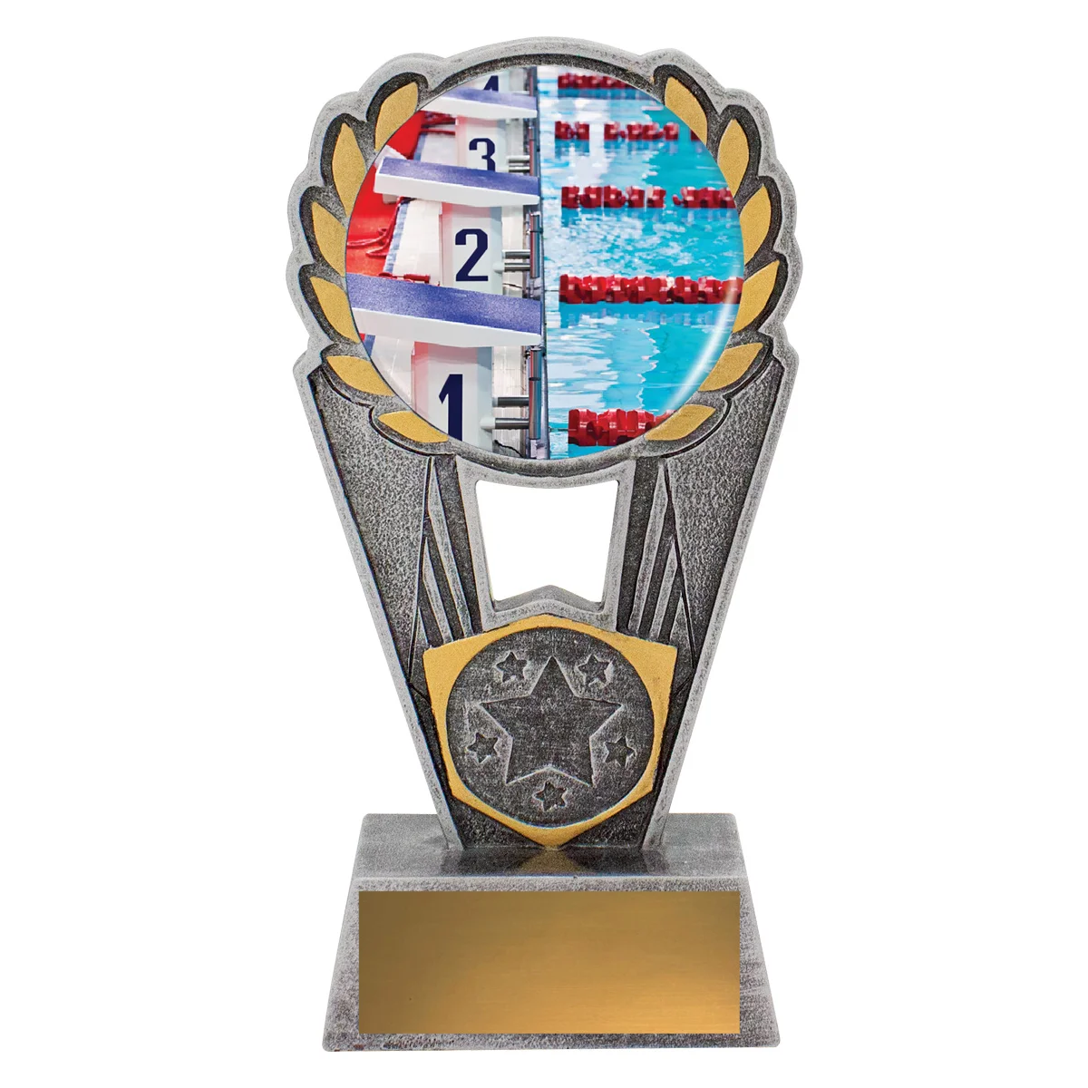 psc201a-silver Silver swim polaris - colour with resin construction