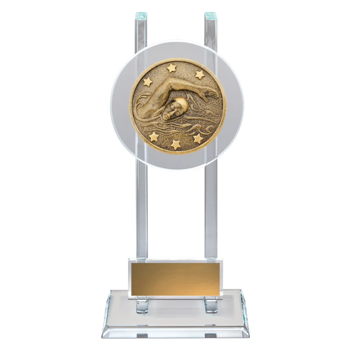 sg230a-gold Gold swim spartan glass with glass construction