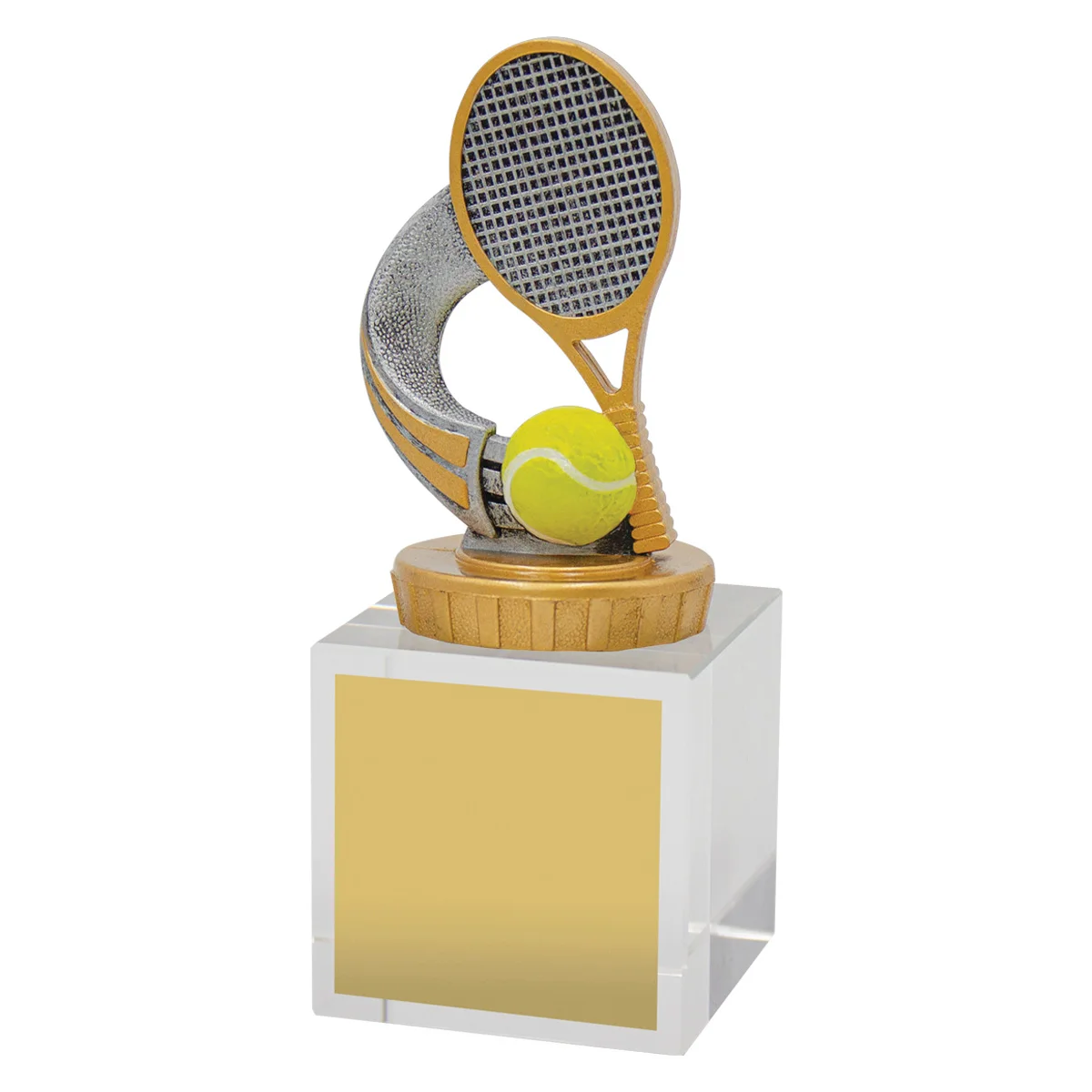 ub18a-silver Silver tennis budget crystal with crystal construction