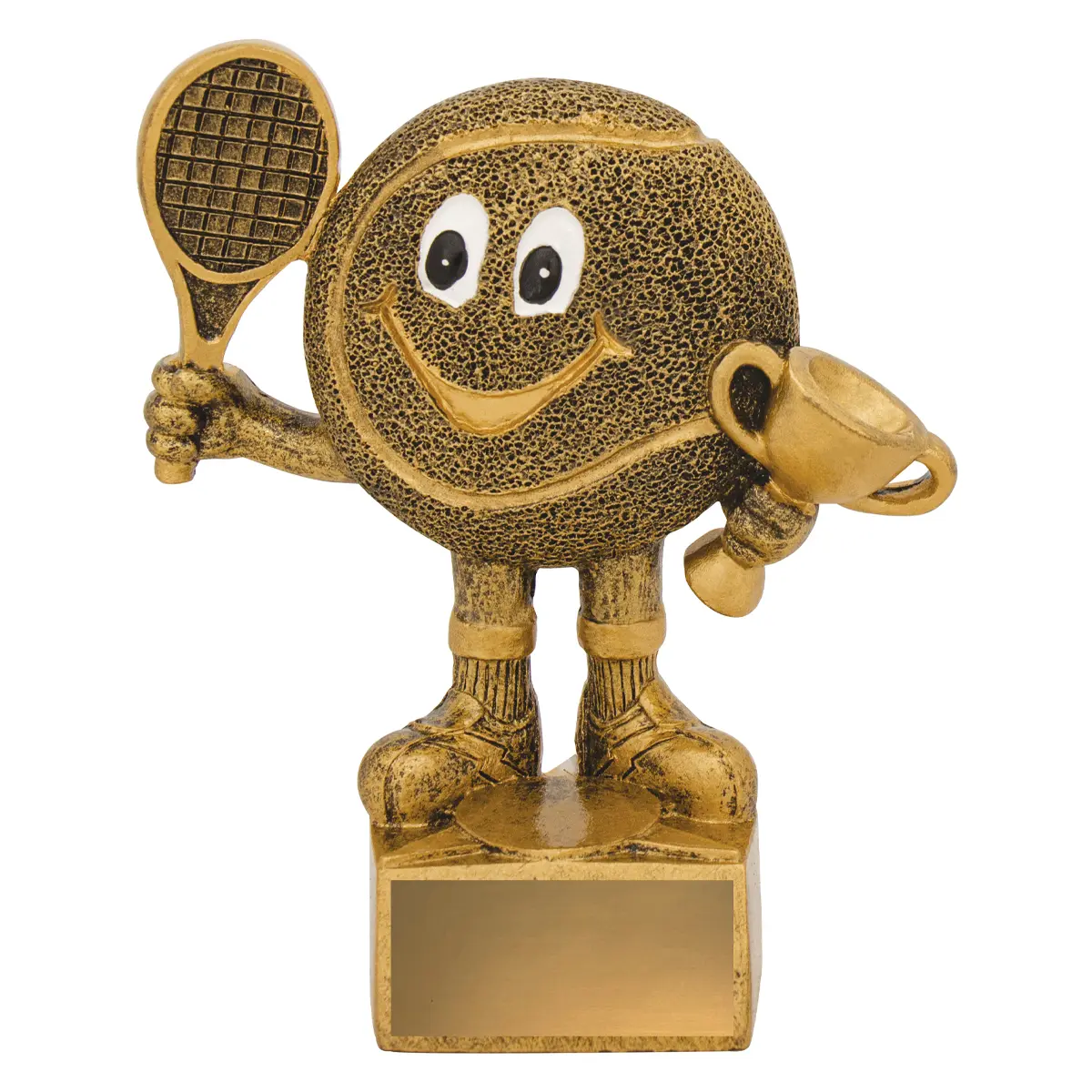 a1122a-gold Gold tennis kids character with resin construction