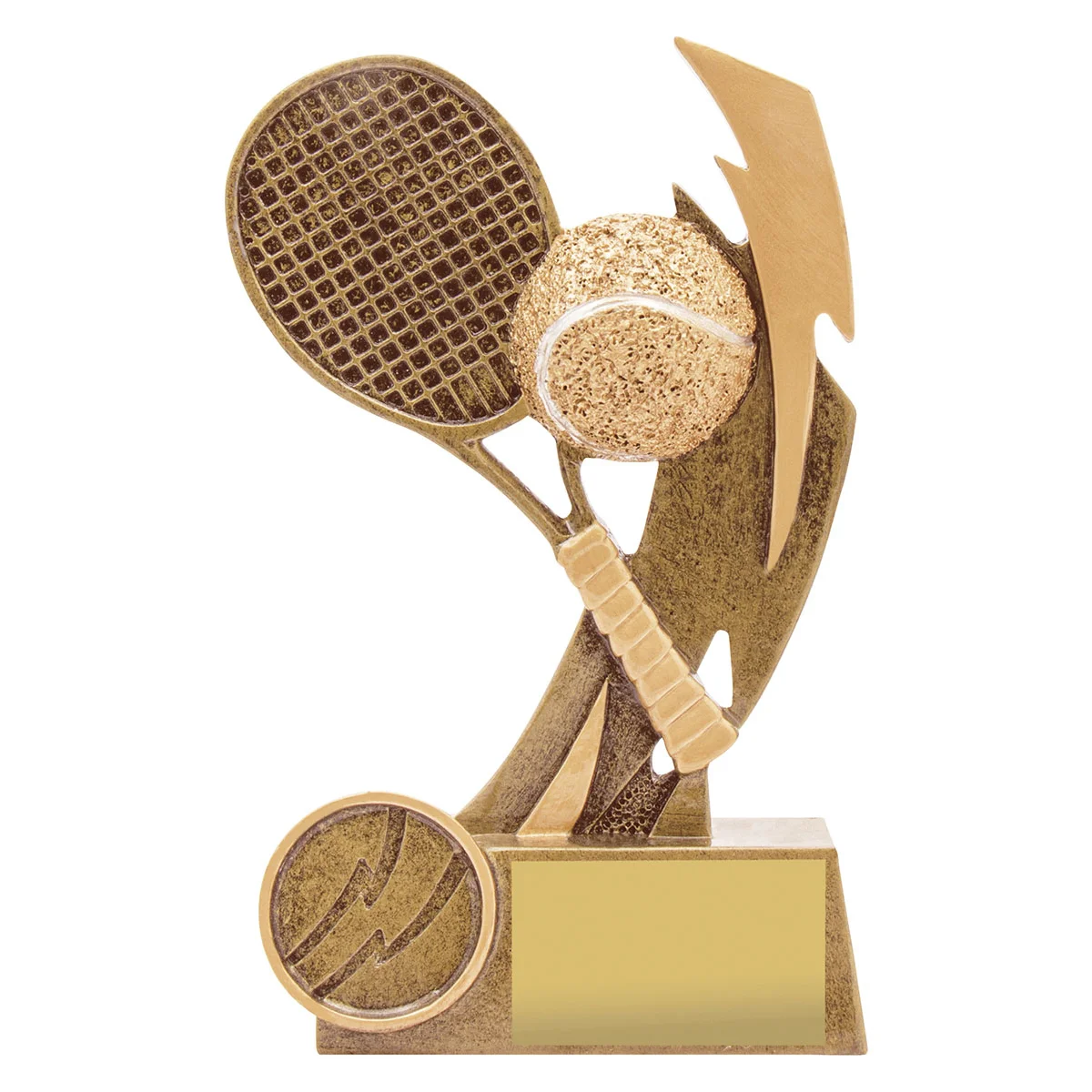 11618a-gold Gold tennis shazam with resin construction