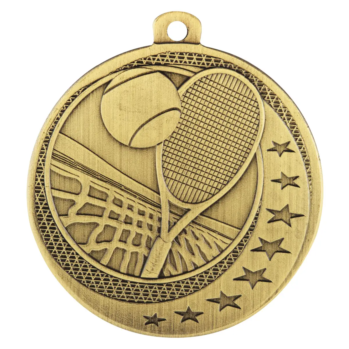 Gold tennis wayfare with metal construction