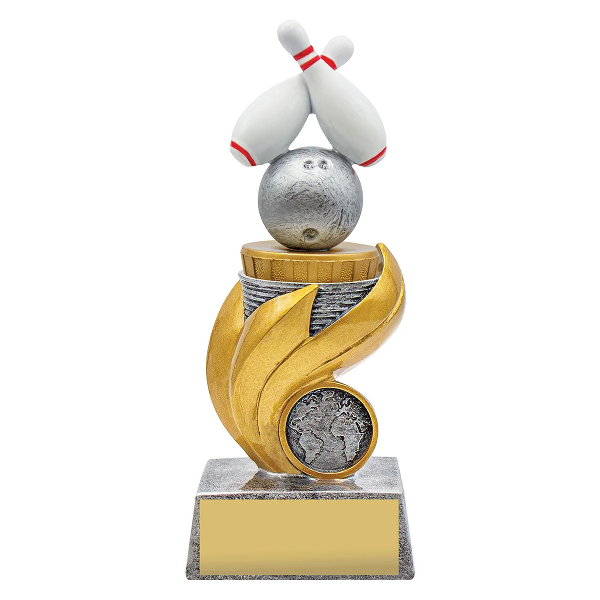 ur52a-silver Silver tenpin flame with resin construction
