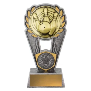 Silver / gold tenpin polaris with resin / metal construction