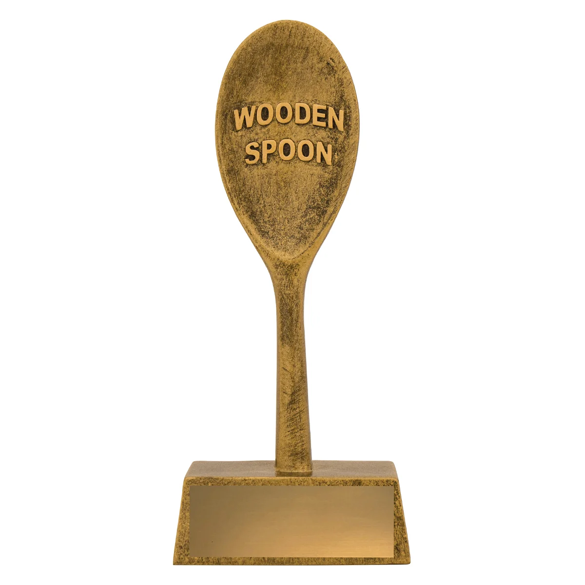 a1448-gold Gold the wooden spoon trophy with resin construction