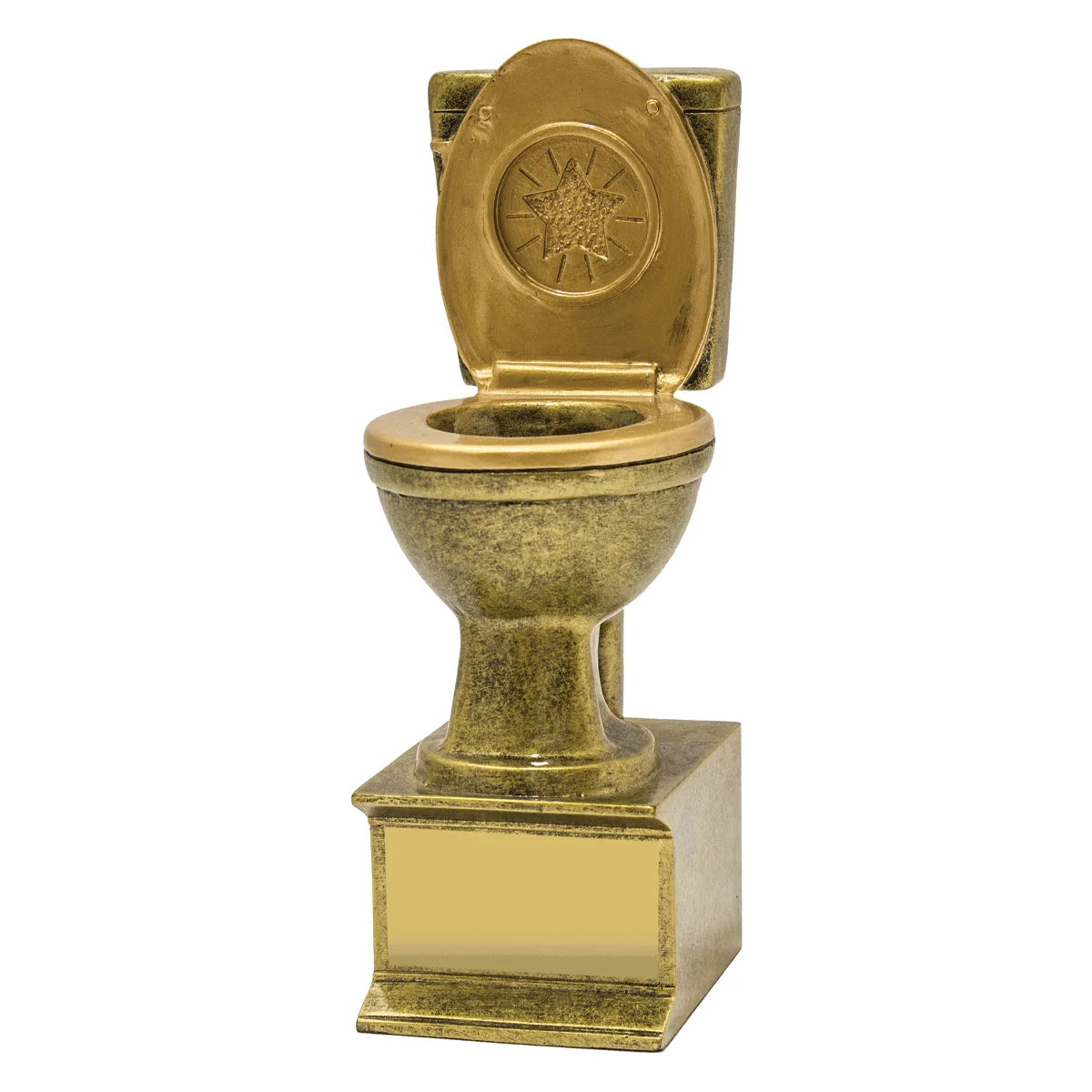 a1881-gold Gold toilet award with resin construction
