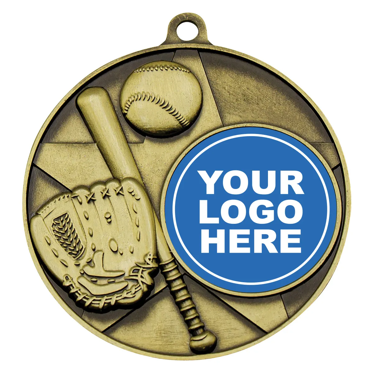 mz103g-gold Gold topline medal with metal construction