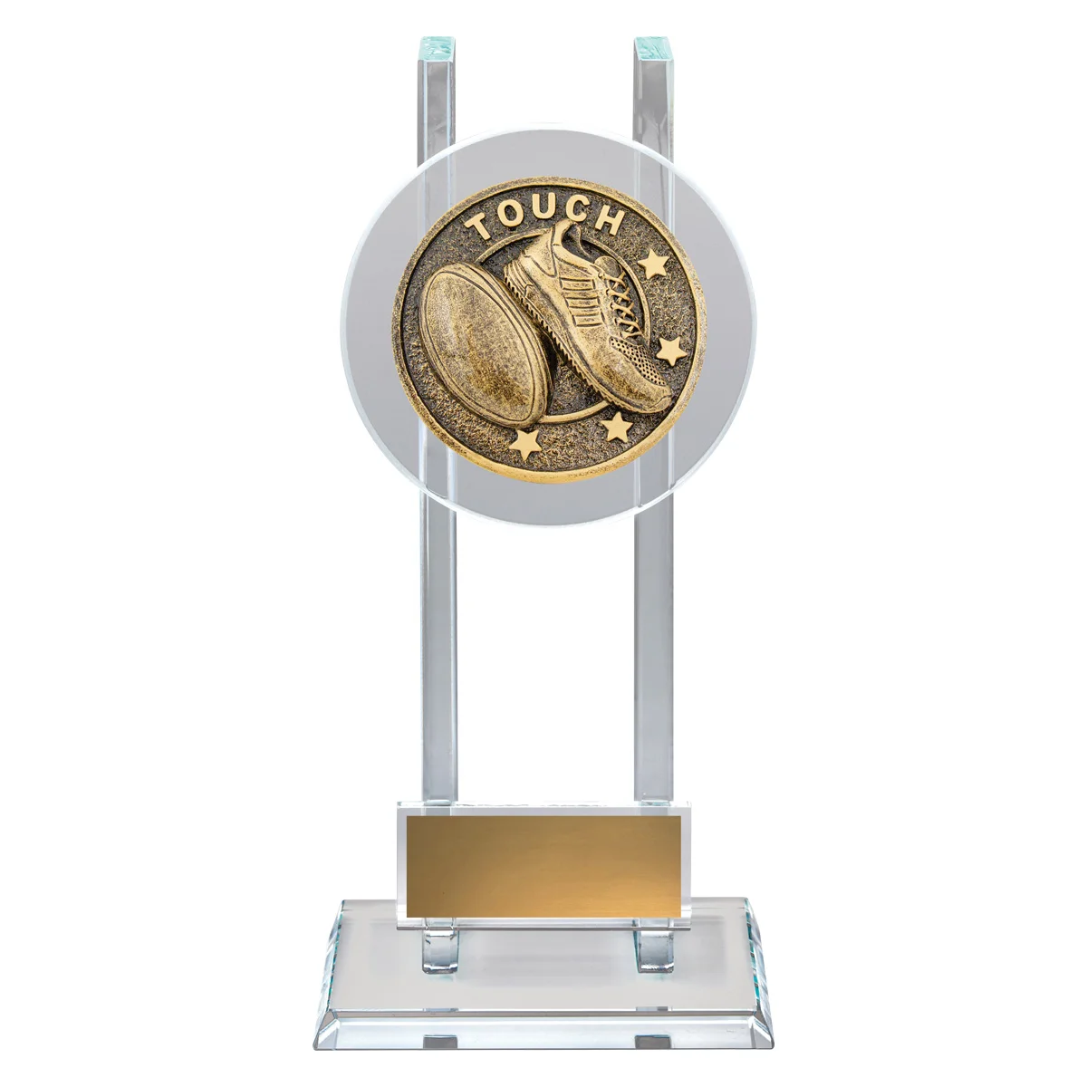 sg242a-gold Gold touch spartan glass with glass construction