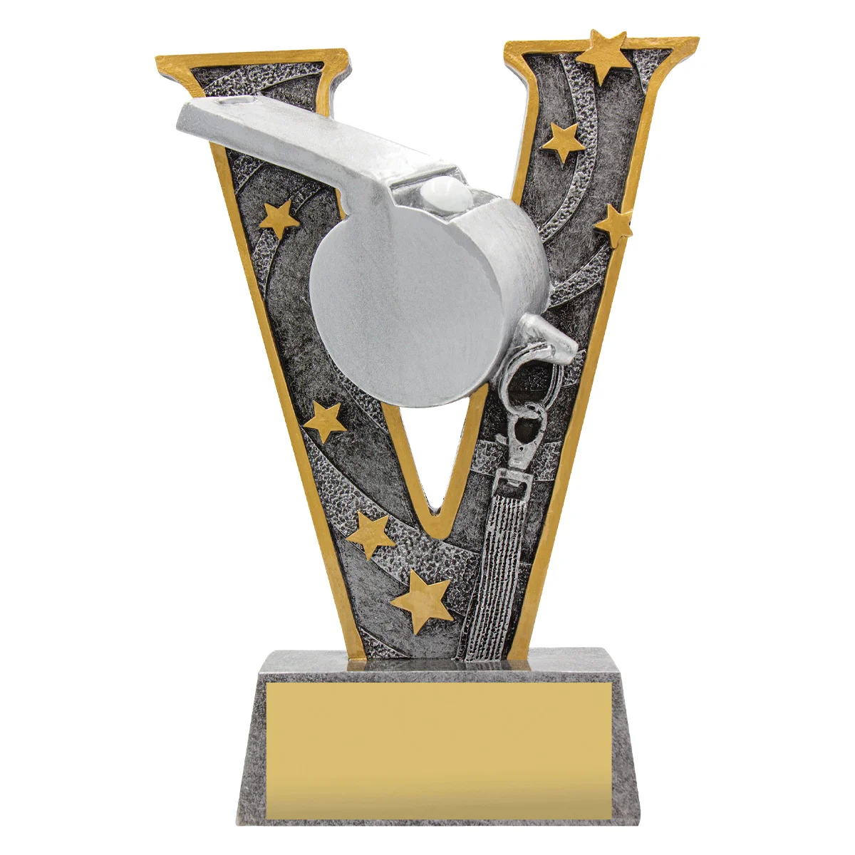 21441a-silver Silver v-series whistle with resin construction