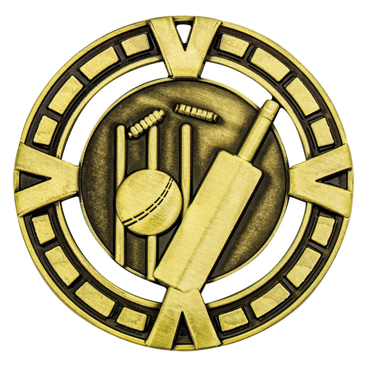 my910g-gold Gold varsity cricket with metal construction