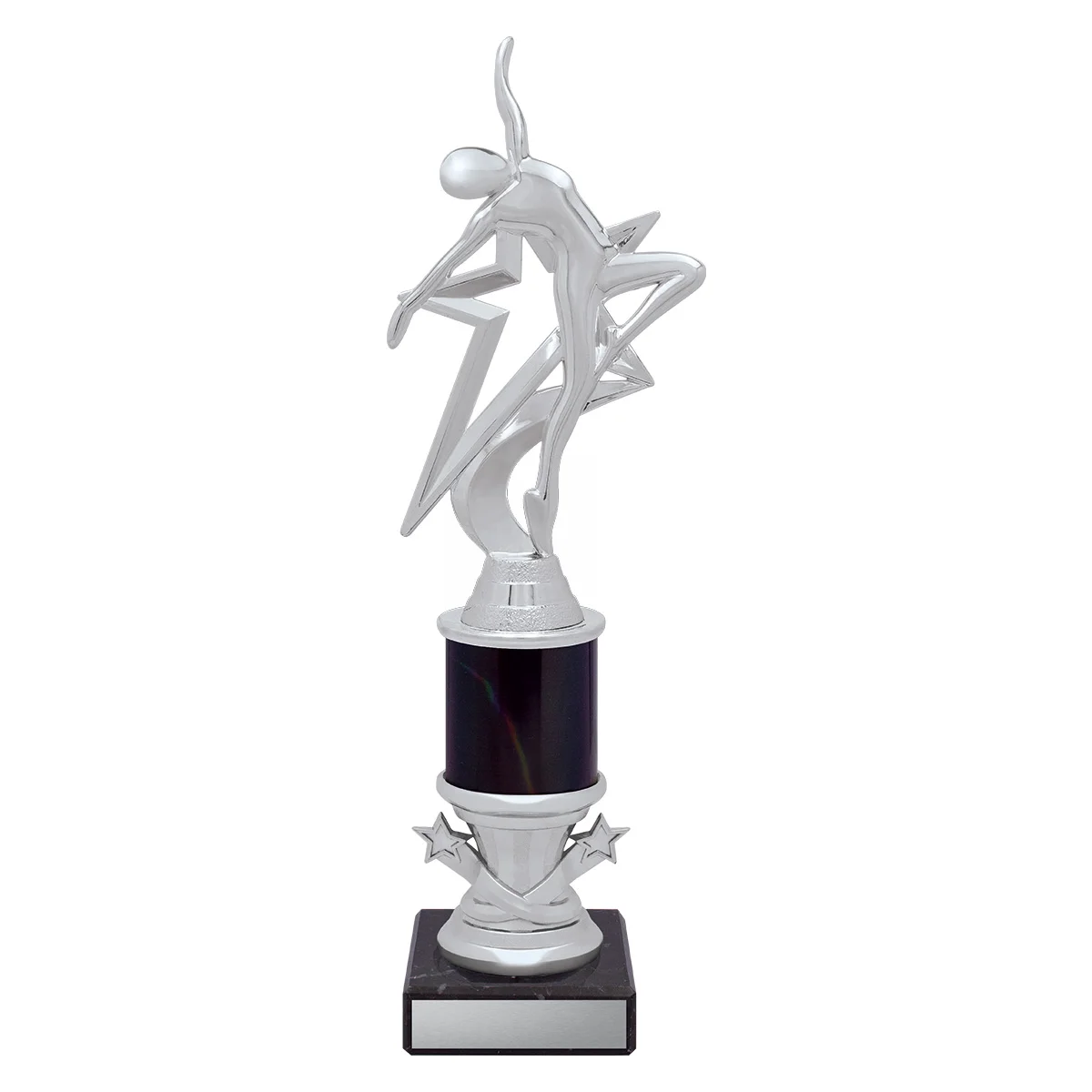 d5222b-black Black vegas - star riser with plastic / marble construction