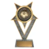 ven80a-silver Silver ventura - football antique with resin construction