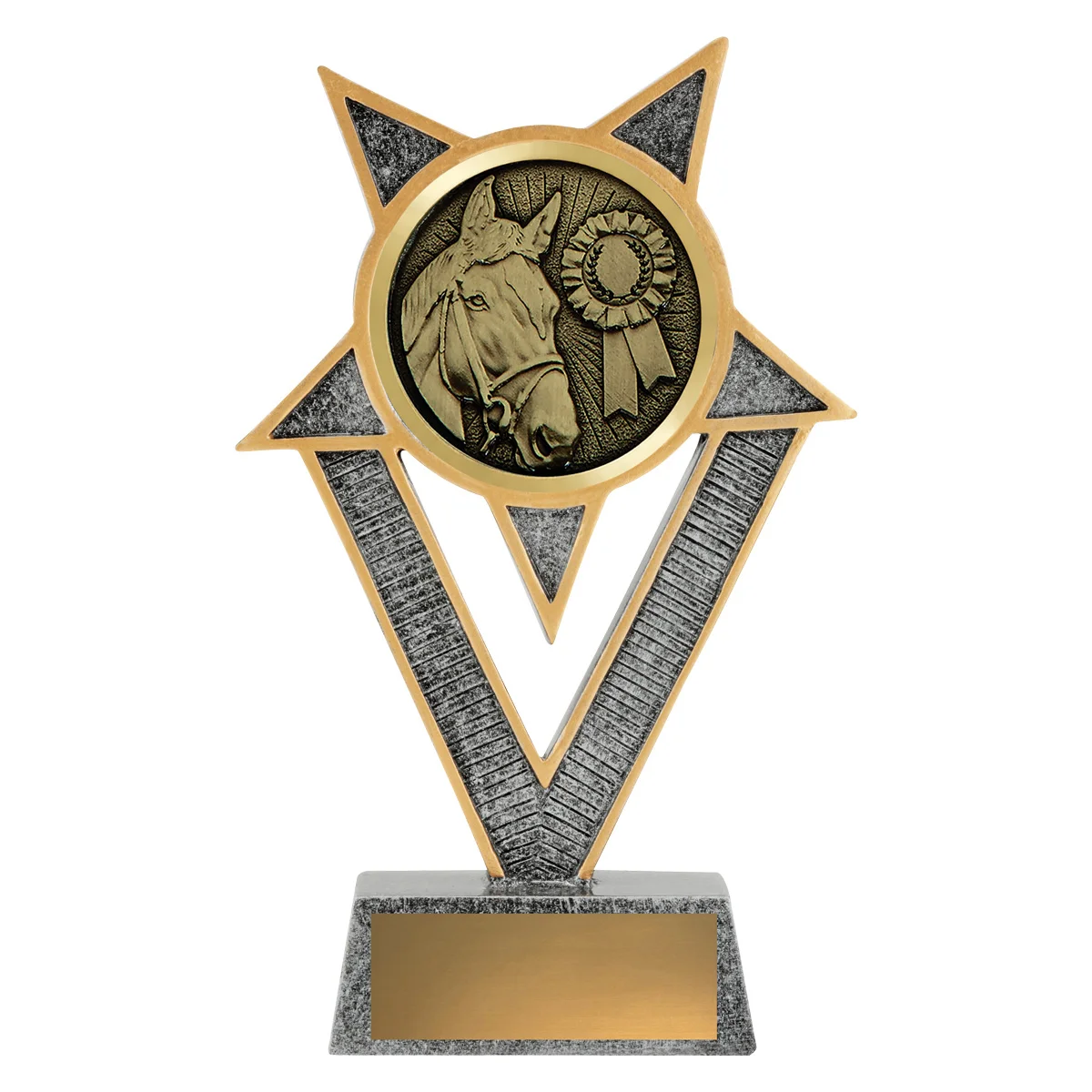 ven35a-silver Silver ventura - horse with resin construction