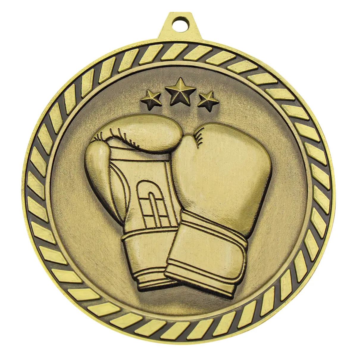 mmv632g-gold Gold venture medal boxing with metal construction