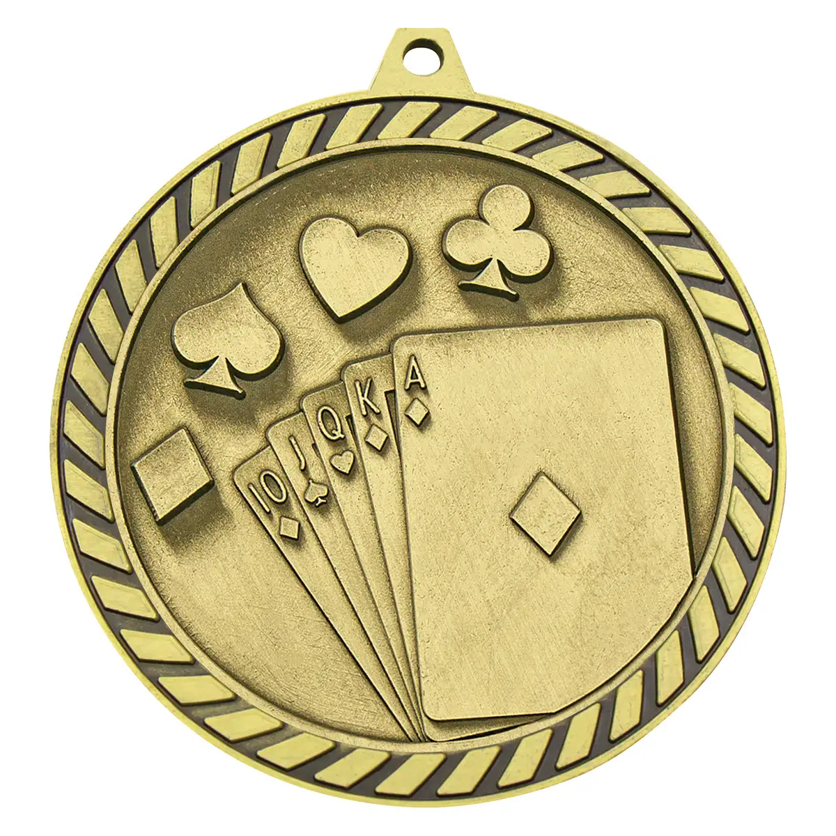 mmv697g-gold Gold venture medal cards with metal construction