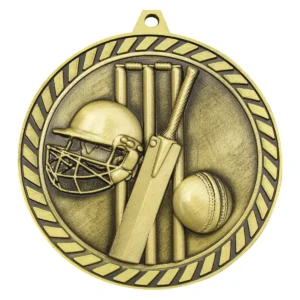Gold venture medal cricket with metal construction