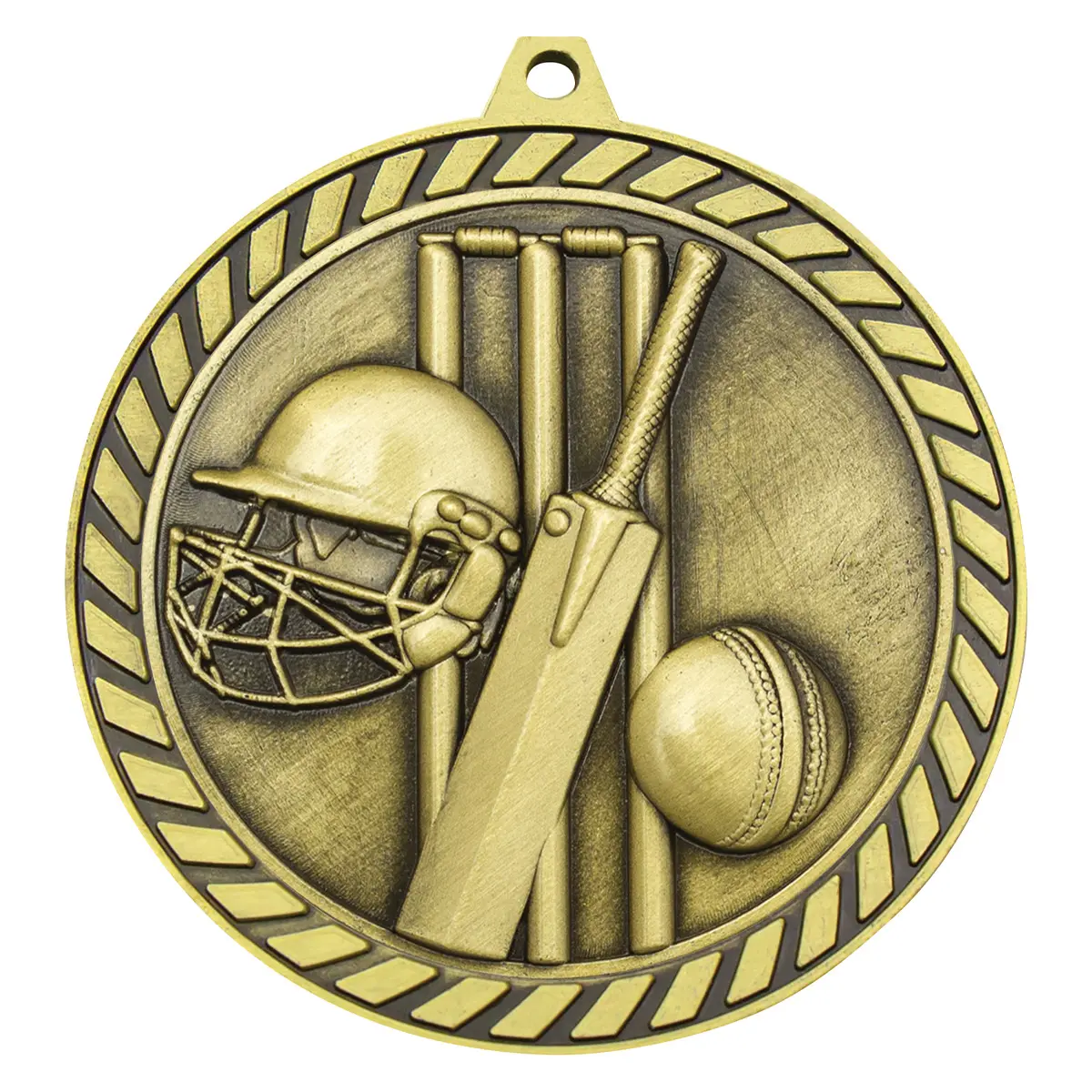 mmv640g-gold Gold venture medal cricket with metal construction