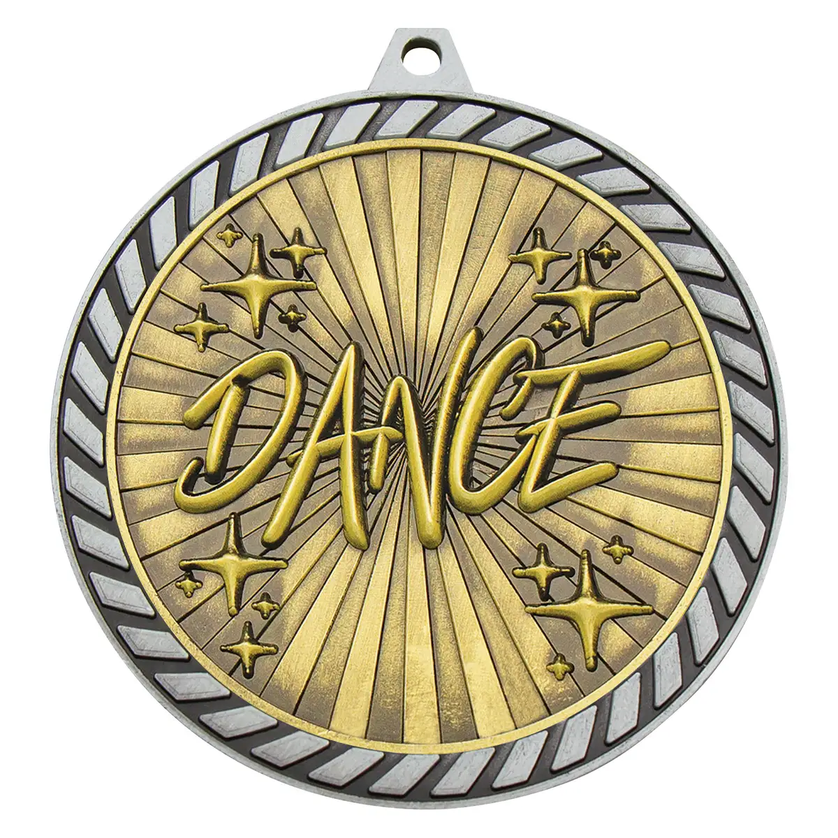 mmv695s-silver Silver venture medal dance with metal construction