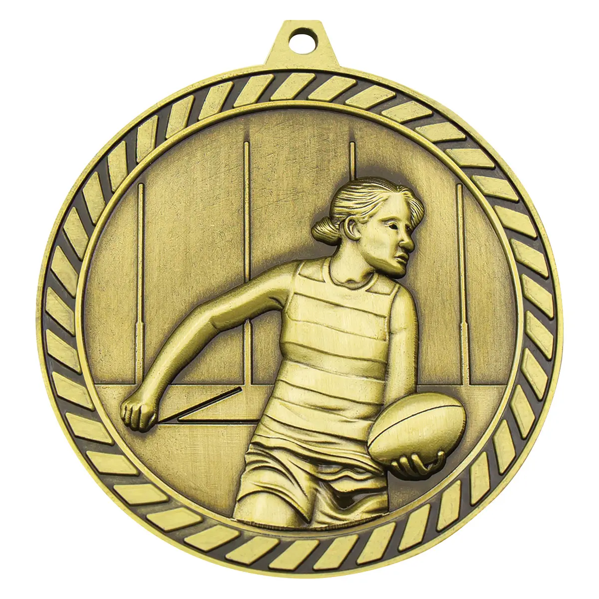 mmv687g-gold Gold venture medal female with metal construction