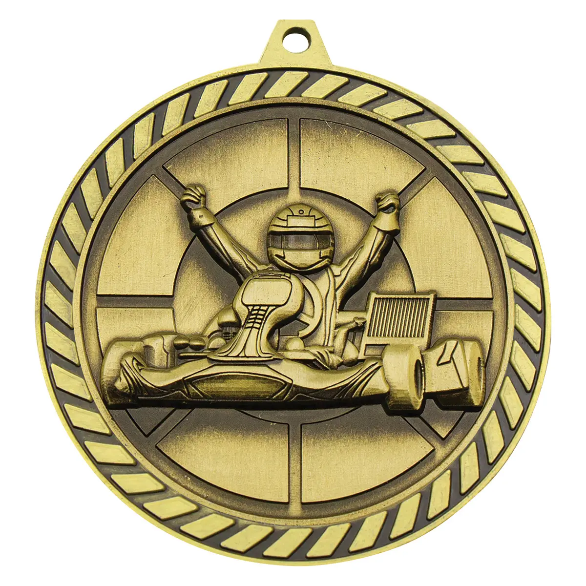 mmv665g-gold Gold venture medal go kart with metal construction