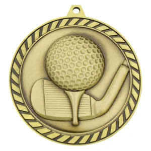 Gold venture medal golf with metal construction