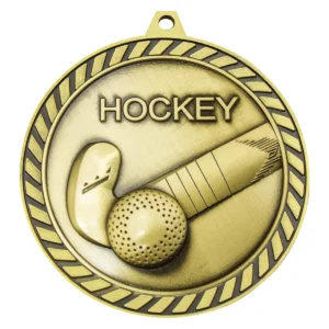 Gold venture medal hockey with metal construction