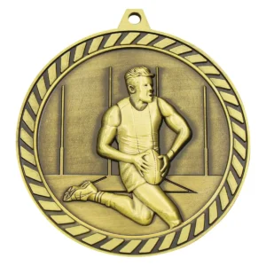 Gold venture medal male with metal construction
