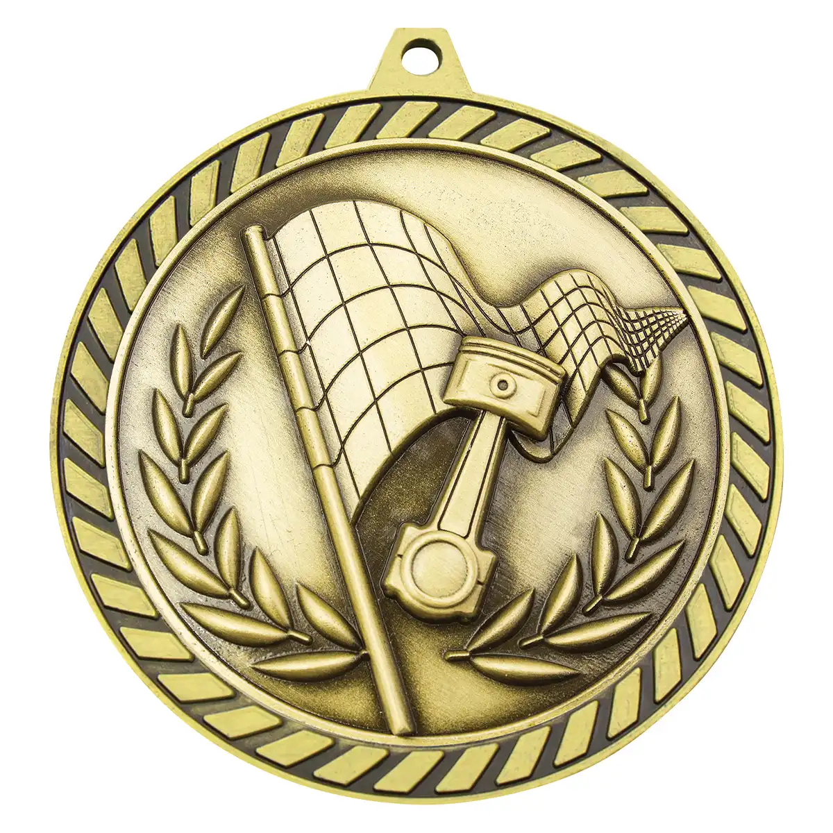 mmv684g-gold Gold venture medal motorsport with metal construction