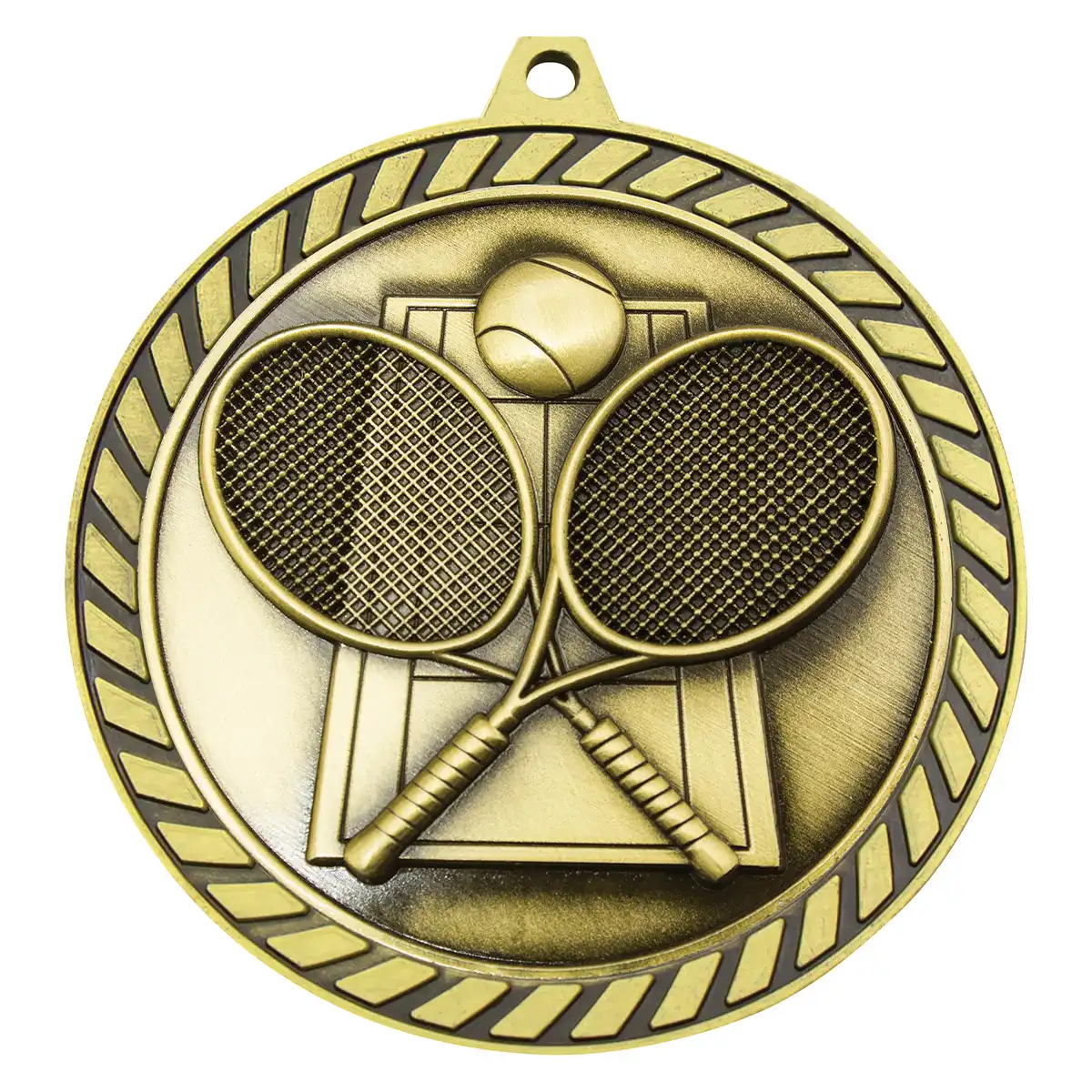 mmv618g-gold Gold venture medal tennis with metal construction