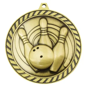 Gold venture medal tenpin with metal construction
