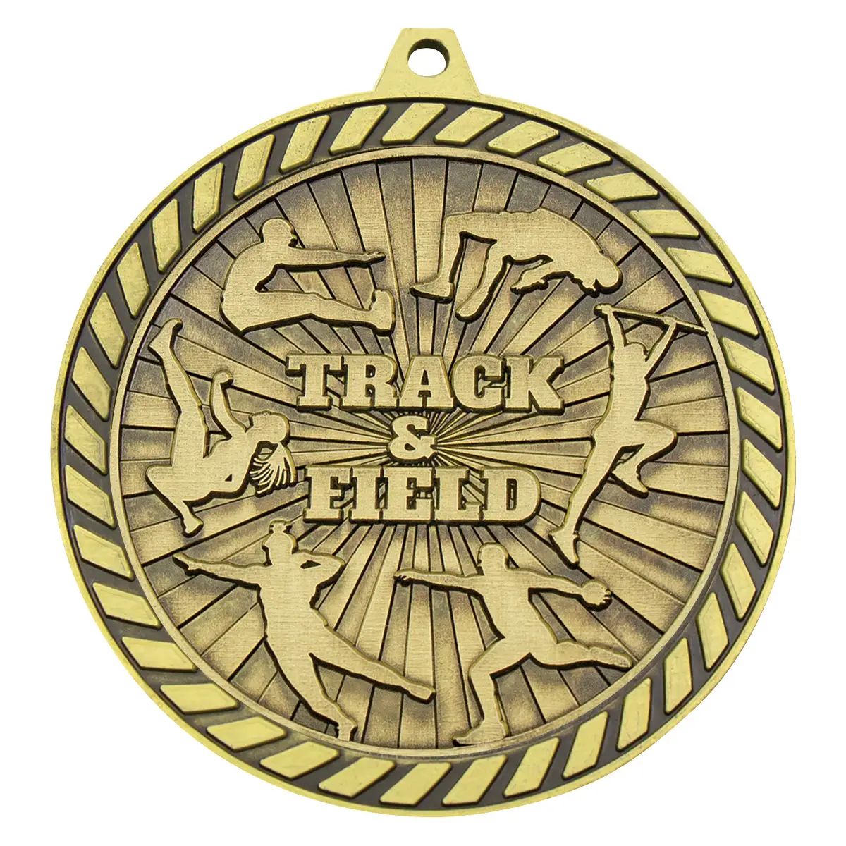 mmv641g-gold Gold venture medal track & field with metal construction