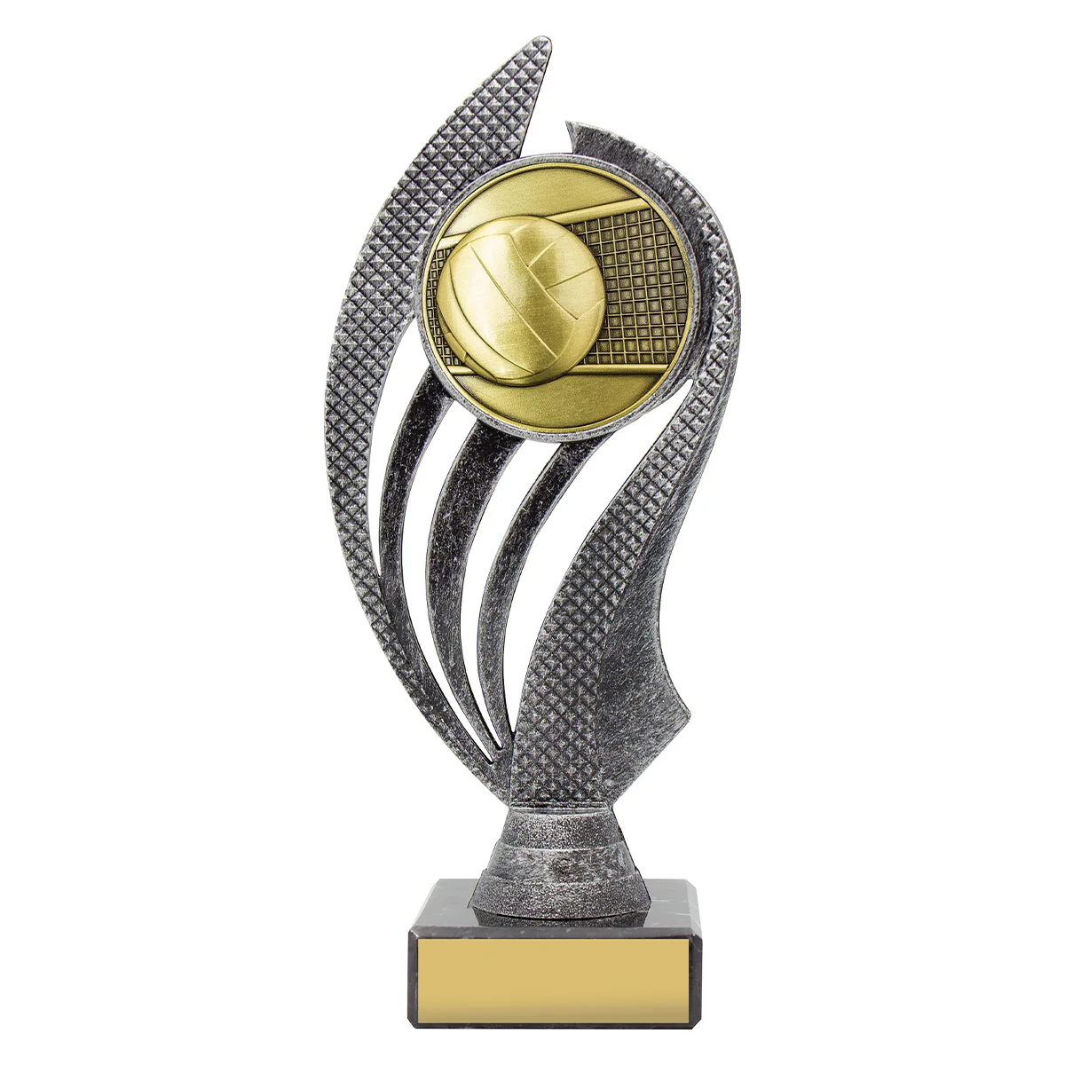 hy927a-silver-and-gold Silver & gold volleyball husky with plastic / metal / marble construction