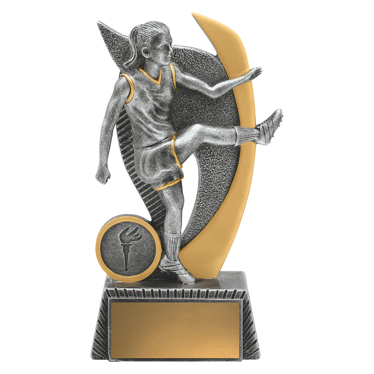 a3187b-silver Silver warrior - female with resin construction