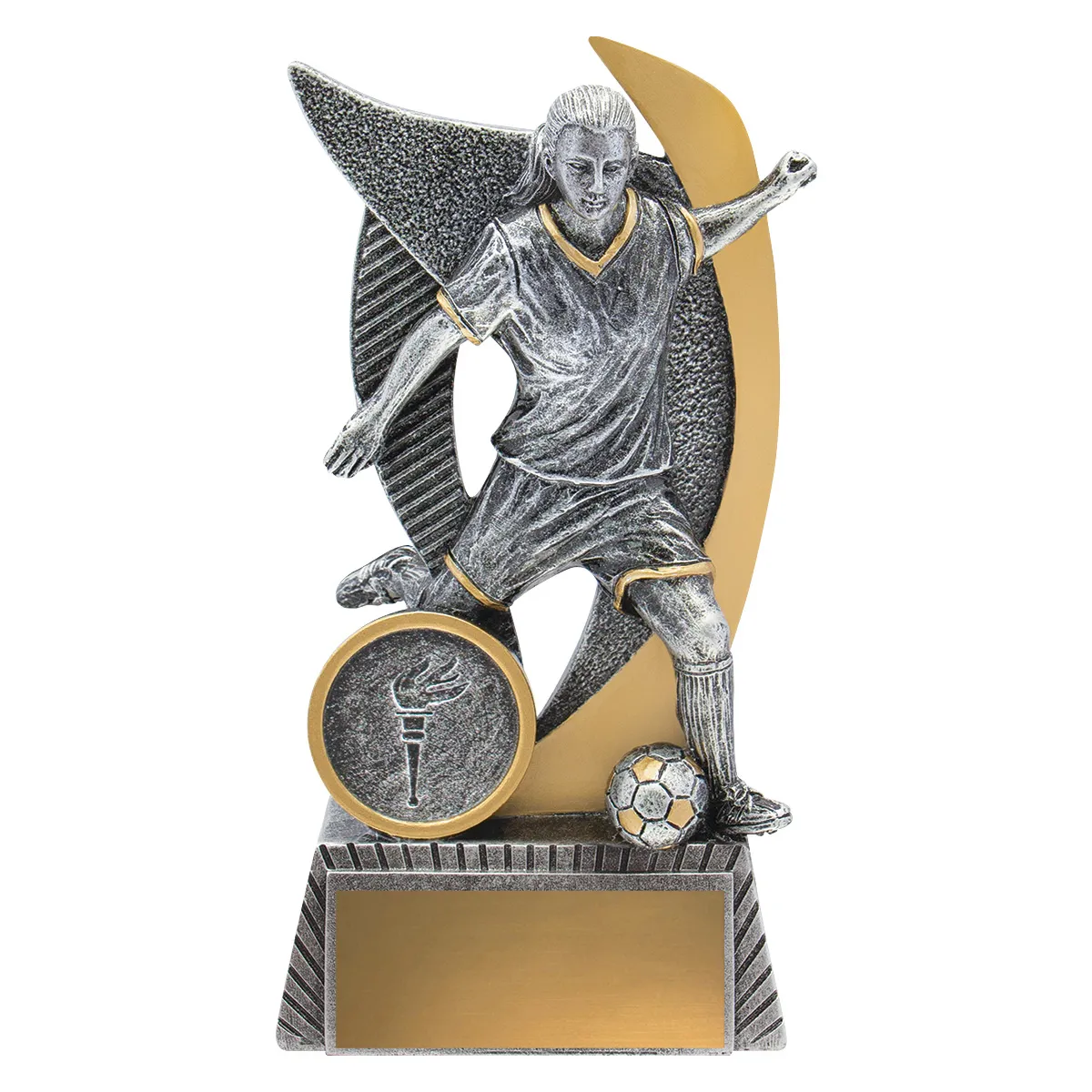 a3181a-silver Silver warrior - female with resin construction