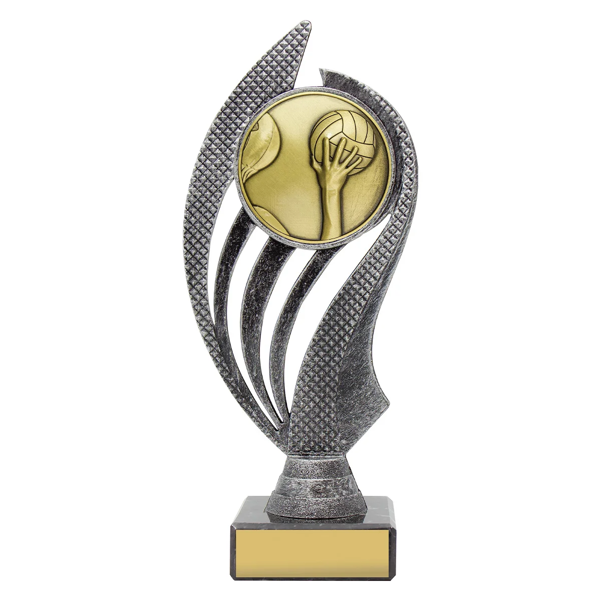 hy970a-silver-and-gold Silver & gold water polo husky with plastic / metal / marble construction