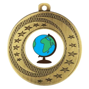 Gold wayfare - globe with metal construction