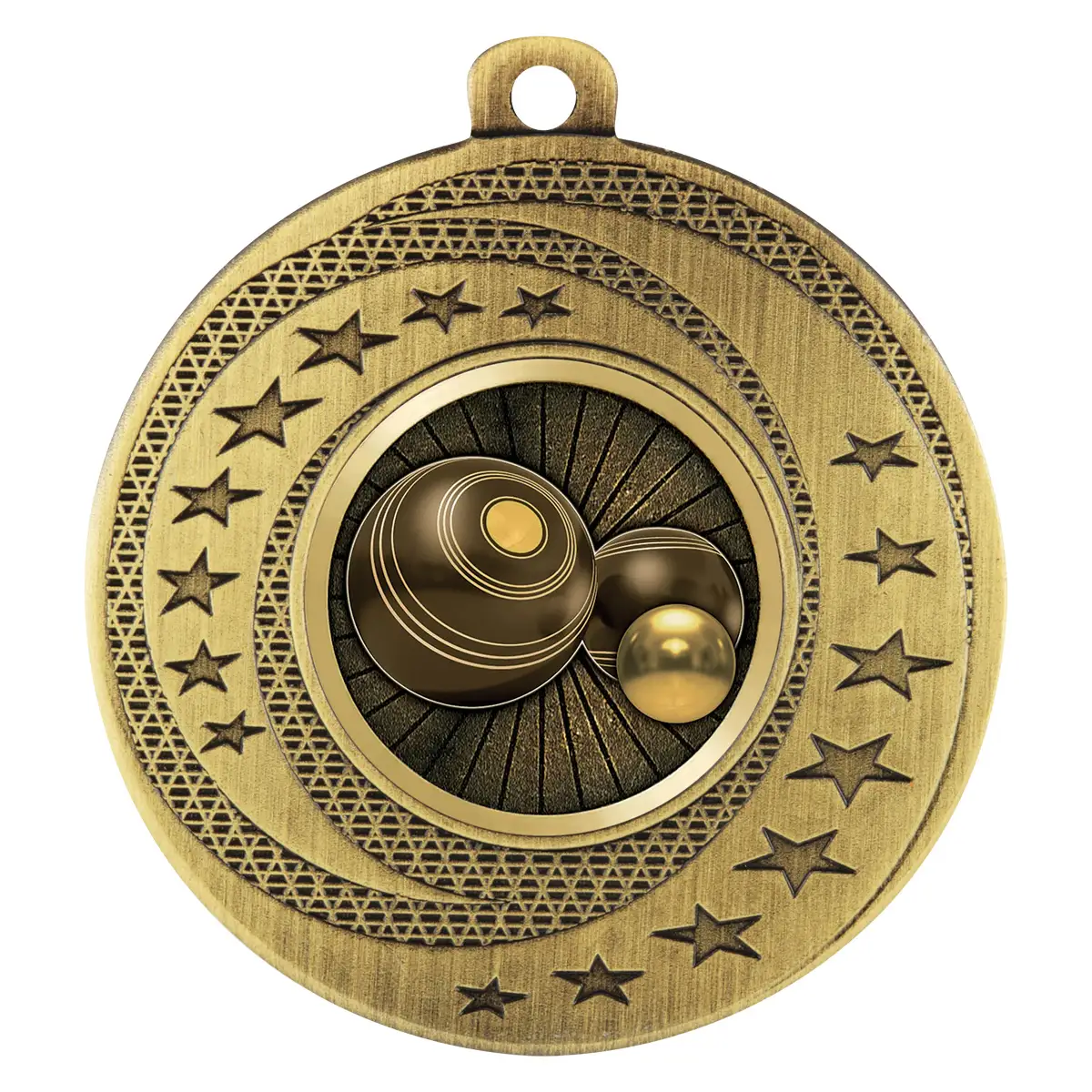 bsw183g-gold Gold wayfare medal - bowls with metal construction
