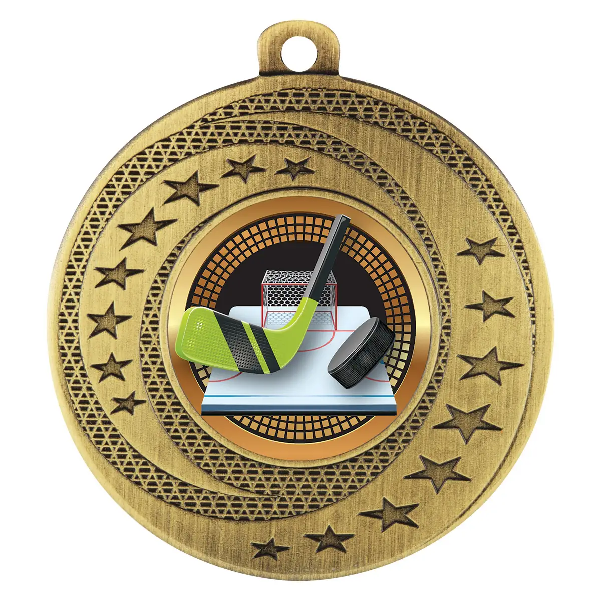 bsw150g-gold Gold wayfare medal - ice hockey with metal construction