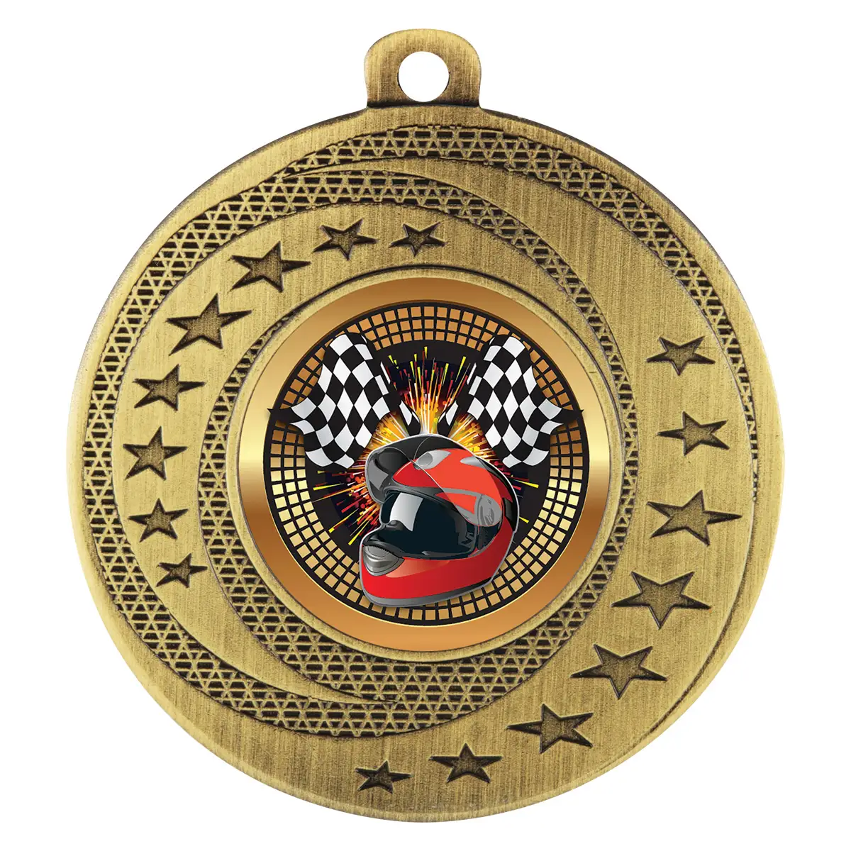 bsw184g-gold Gold wayfare medal - motorsport with metal construction