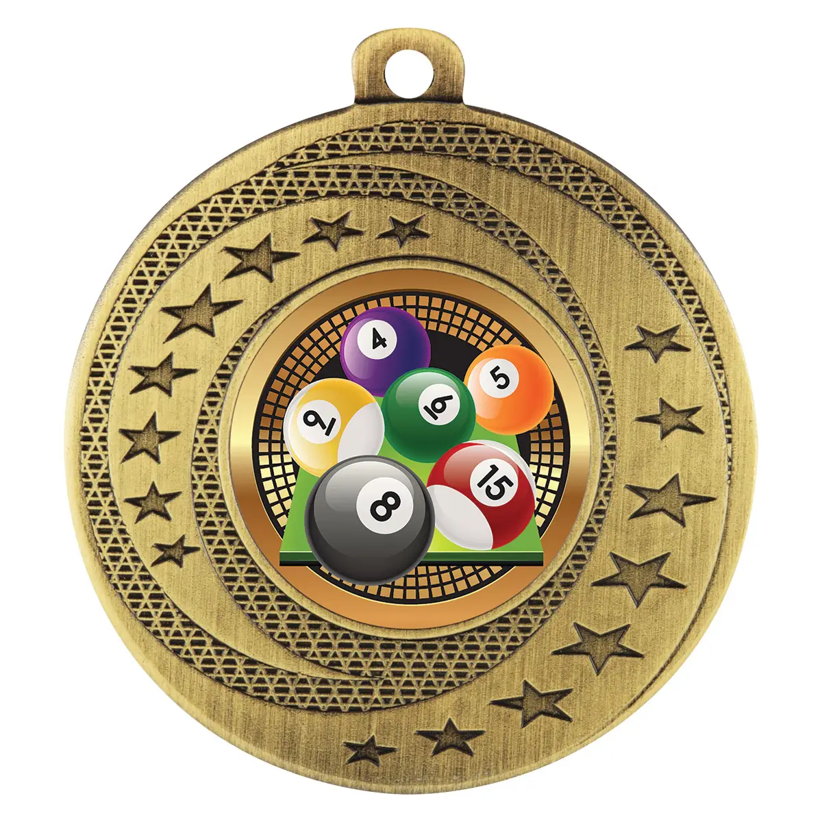 bsw129g-gold Gold wayfare medal - pool with metal construction