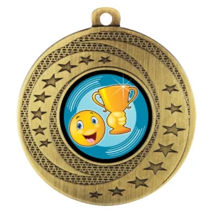 Gold wayfare medal - smiley cup with metal construction
