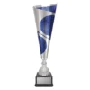 cup125a-blue Blue waymark cup with plastic / metal / marble construction