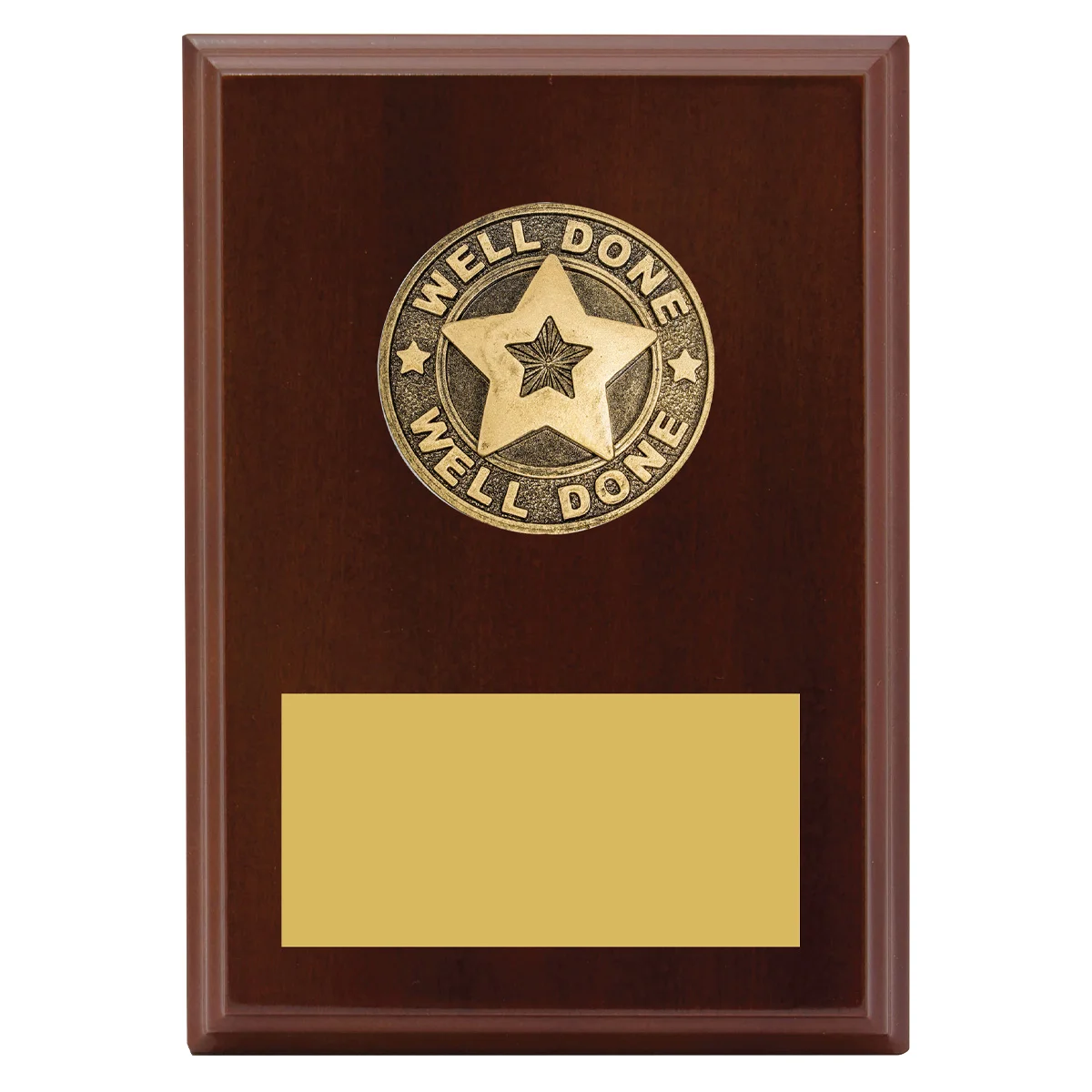 lpf503-walnut Walnut well done plaque with timber construction