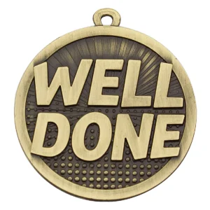 Gold well done watchword with metal construction