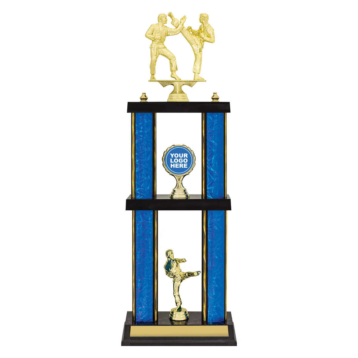 ptr08-blue Blue wildcat double poster with plastic construction