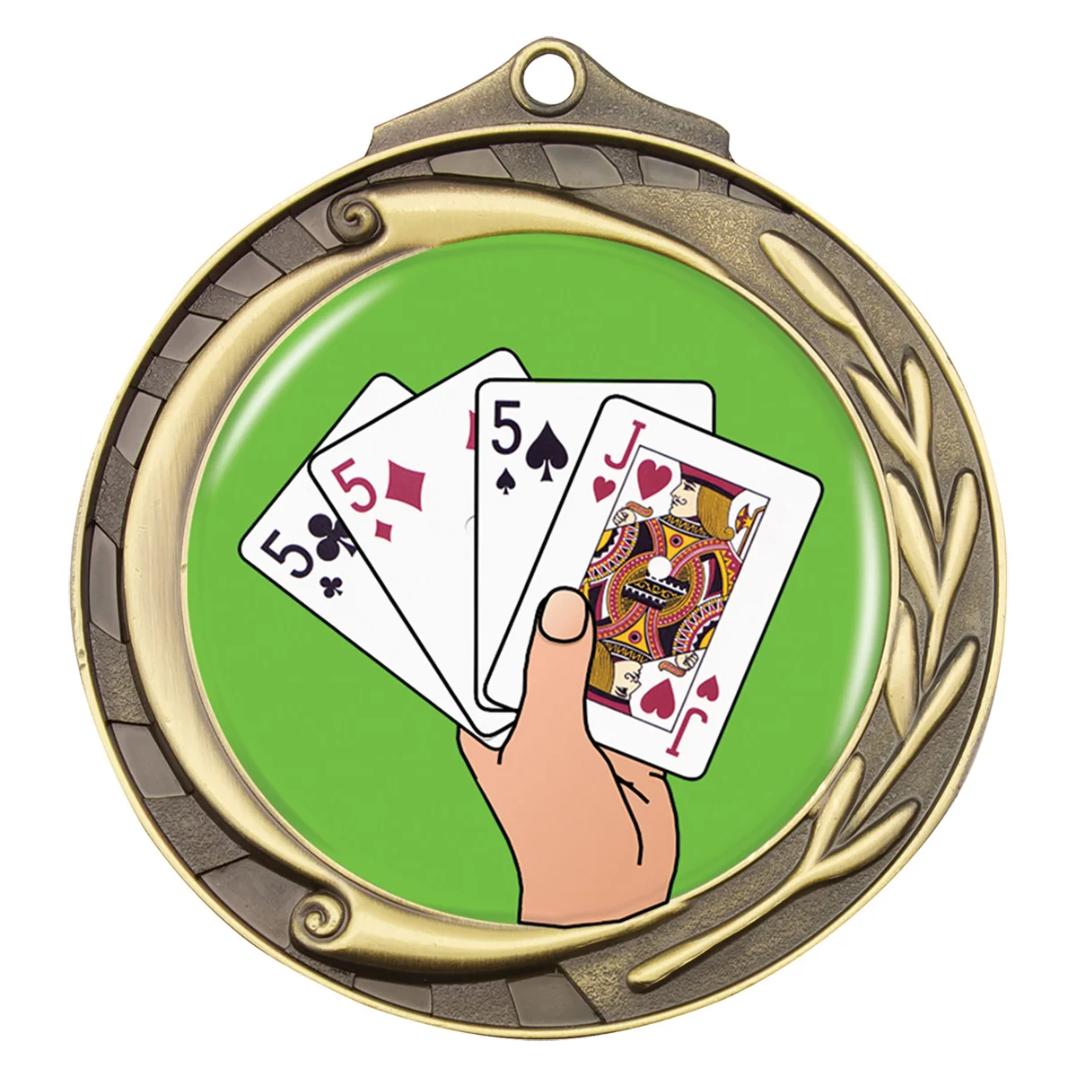 wmk42g-gold Gold wreath - cards with metal construction