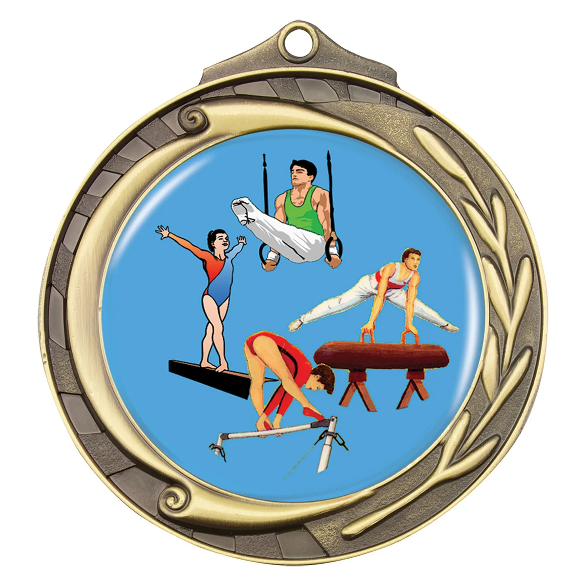wmk92g-gold Gold wreath - gymnastics with metal construction
