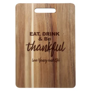 Acacia Board with slot and engraving